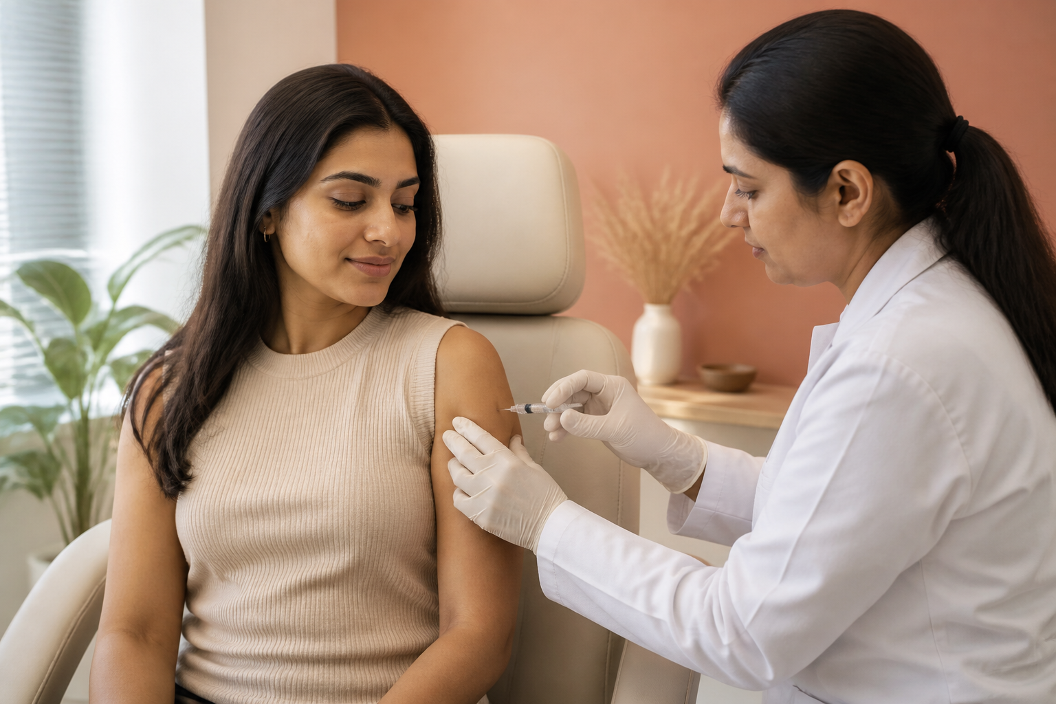 Clinician reviewing a supervised skin-brightening plan
