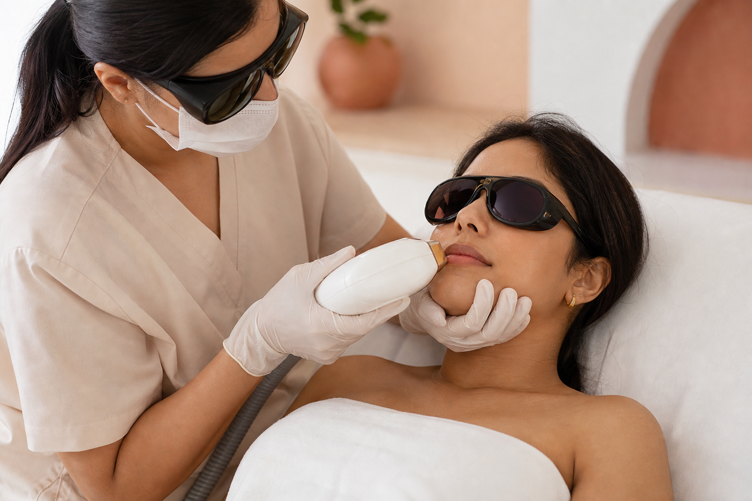 Facial assessment before light-based hair reduction
